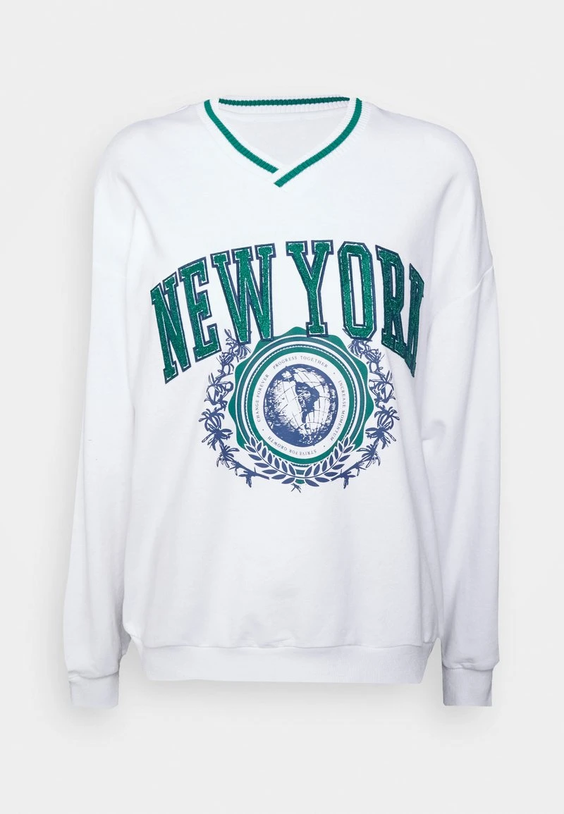 Even&Odd Mujer Sudadera - White/green 3 Even&Odd Mujer Sudadera - White/green