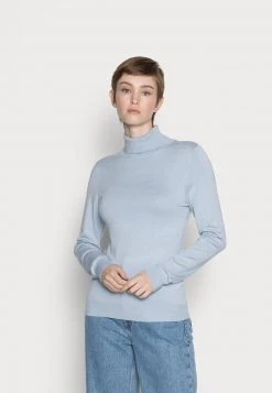 Even&Odd Mujer BASIC TURTLE NECK JUMPER - Jersey De Punto - Light Blue
