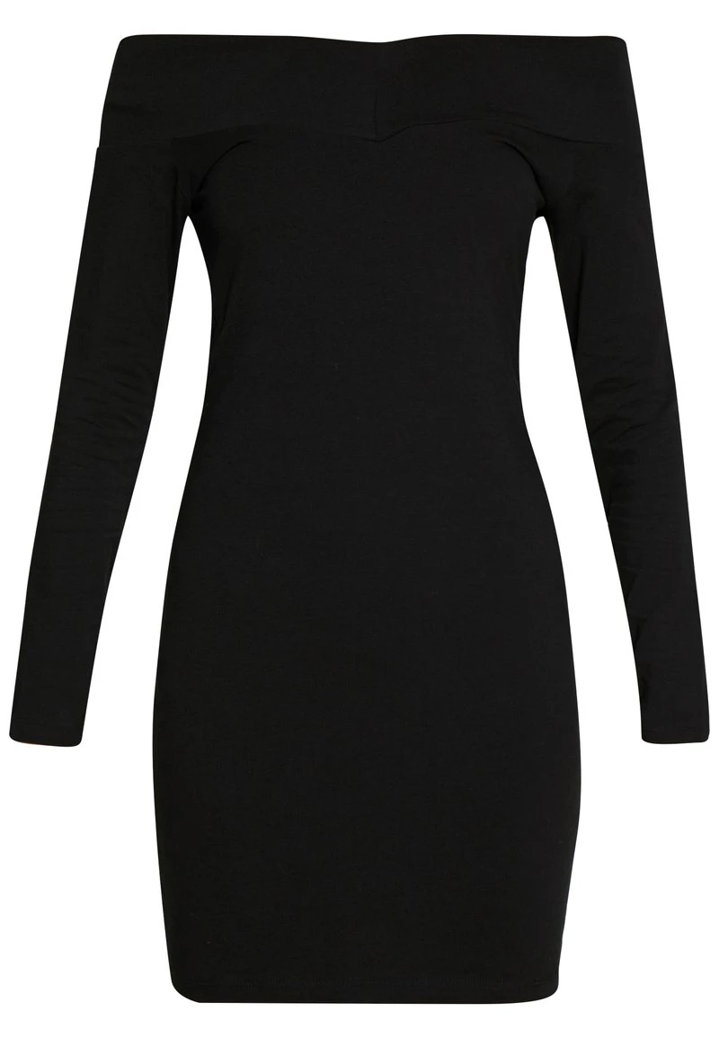 Even&Odd Mujer BASIC - OFF-SHOULDER MINI LONG SLEEVES DRESS - Vestido De Tubo - Black 7 Even&Odd Mujer BASIC - OFF-SHOULDER MINI LONG SLEEVES DRESS - Vestido De Tubo - Black - Imagen 5