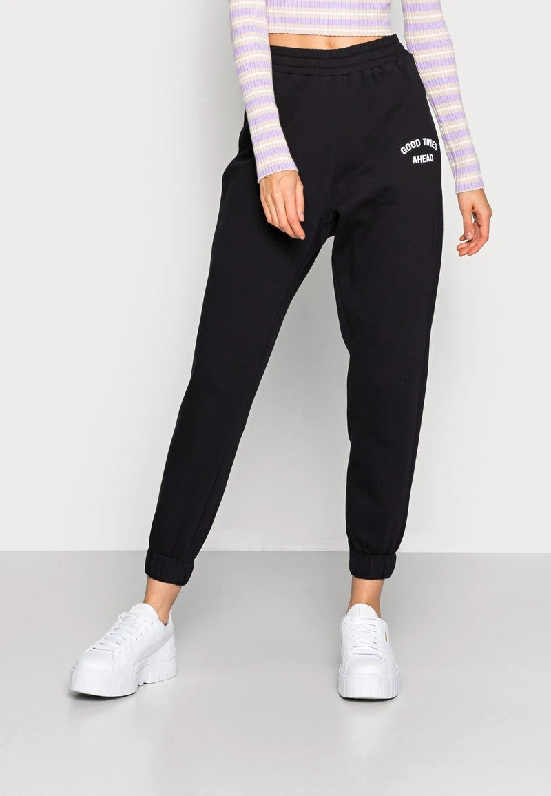 Even&Odd Mujer Printed Loose Fit Joggers - Pantalones Deportivos - Black 3 Even&Odd Mujer Printed Loose Fit Joggers - Pantalones Deportivos - Black