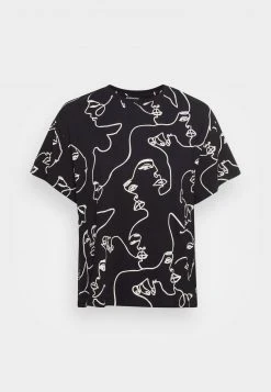 Even&Odd Mujer TONJA ABSTRACT LINE FACE AOP TEE - Camiseta Estampada - Black -Even&Odd Ventas 2024 d2f517a6f14c40ffb06c8438b3f4c798