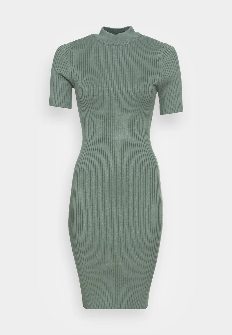 Even&Odd PERKIN NECK SHORT SLEEVE DRESS - Vestido De Punto - Olive, Mujer 6 Even&Odd PERKIN NECK SHORT SLEEVE DRESS - Vestido De Punto - Olive, Mujer - Imagen 4