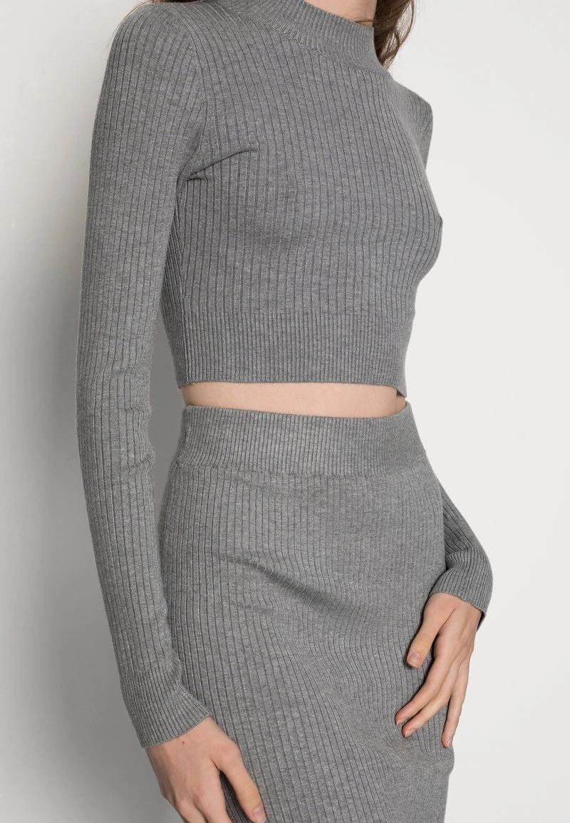Even&Odd Mujer PERKIN CROPPED SKIRT SET - Jersey De Punto - Mottled Grey 7 Even&Odd Mujer PERKIN CROPPED SKIRT SET - Jersey De Punto - Mottled Grey - Imagen 5