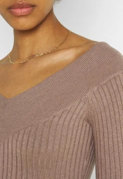 Even&Odd Mujer KNIT V NECK MIDI BODYCON DRESS - Vestido De Tubo - Taupe -Even&Odd Ventas 2024 d67beeabfc8448f3a64c25d3d08cadec