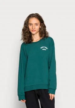 Even&Odd Mujer Oversized Printed Sweatshirt - Sudadera - Dark Green