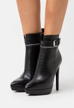 Even&Odd Mujer LEATHER - Botines De Tacón - Black