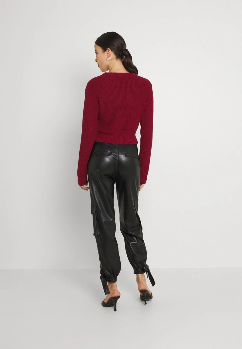 Even&Odd Mujer HIGH CROPPED SIDE SLIT - Jersey De Punto - Red 5 Even&Odd Mujer HIGH CROPPED SIDE SLIT - Jersey De Punto - Red - Imagen 3