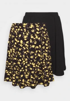 Even&Odd Mujer Falda Acampanada - Black/yellow