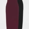 Even&Odd Mujer 2er PACK - Falda De Tubo - Black/bordeaux -Even&Odd Ventas 2024 de49c78515b8426e8f219c4edb577c7e