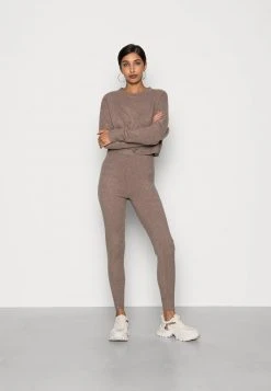 Even&Odd Mujer JUMPER & PANT SET - Jersey De Punto - Taupe