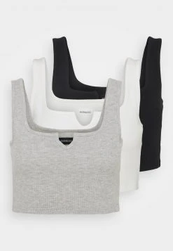 Even&Odd Mujer 3 PACK - Top - Black/white/mottled Light Grey -Even&Odd Ventas 2024 e29a6a10e9594c0b836cd73b27b9e722