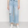 Even&Odd Mujer Wide Leg Cropped Jeans - Vaqueros Rectos - Light Blue Denim -Even&Odd Ventas 2024 e2bb51eeb0a3467789a180729f512485