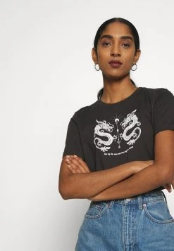 Even&Odd Mujer HATTIE MIRRORED DRAGONS TEE - Camiseta Estampada - 801 - Anthracite -Even&Odd Ventas 2024 e4d8e6a0a32b46dc8522170e57d7757f