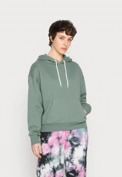 Even&Odd Mujer OVERSIZED HOODIE CONTRAST CORD - Jersey Con Capucha - Dark Green
