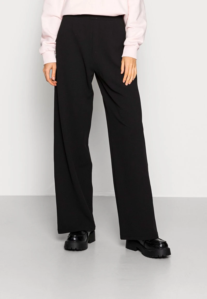 Even&Odd Mujer Basic Wide Leg Trousers - Pantalones - Black 3 Even&Odd Mujer Basic Wide Leg Trousers - Pantalones - Black