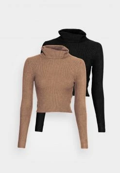 Even&Odd Mujer CROPPED TURTLE NECK 2 PACK - Jersey De Punto - Black/mottled Dark Brown -Even&Odd Ventas 2024 e8a1603ff7174852bad4844a13a0e962