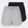 Even&Odd Mujer 2 Pack - Shorts - Black/mottled Light Grey