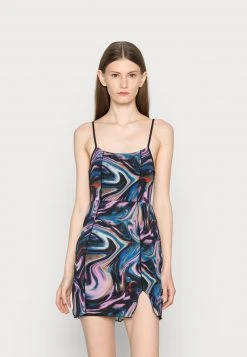 Even&Odd Mujer Vestido Informal - Black/red/green