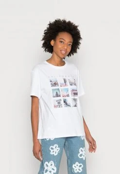Even&Odd Mujer Camiseta Estampada - White
