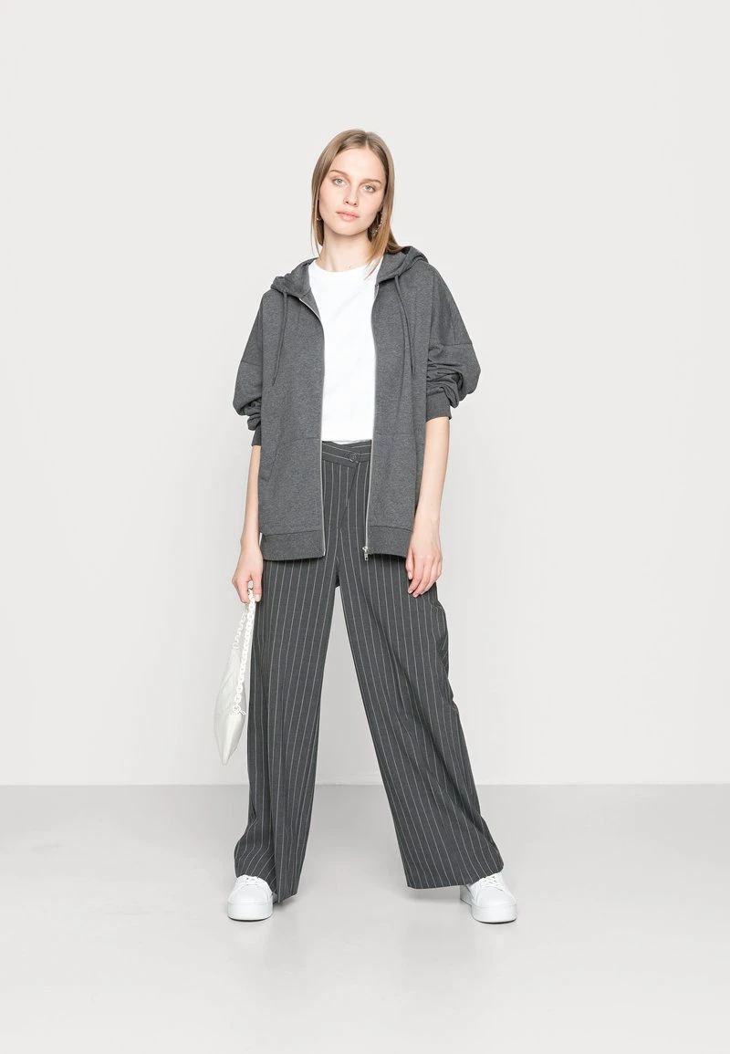 Even&Odd Mujer BASIC HOODIE JACKET WITH POCKETS - Jersey Con Capucha - Mottled Dark Grey 4 Even&Odd Mujer BASIC HOODIE JACKET WITH POCKETS - Jersey Con Capucha - Mottled Dark Grey - Imagen 2