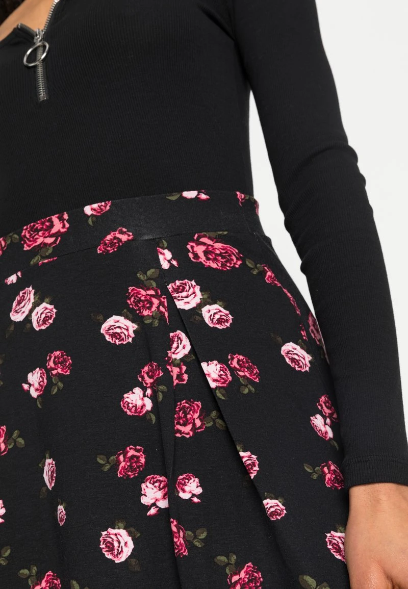 Even&Odd Mujer Falda Acampanada - Black/multi Coloured 8 Even&Odd Mujer Falda Acampanada - Black/multi Coloured - Imagen 6