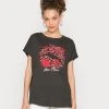 Even&Odd Mujer Camiseta Estampada - Anthracite
