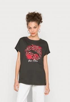 Even&Odd Mujer Camiseta Estampada - Anthracite