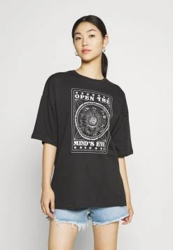 Even&Odd Mujer Camiseta Estampada - Anthracite