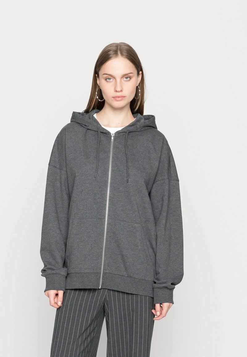 Even&Odd Mujer BASIC HOODIE JACKET WITH POCKETS - Jersey Con Capucha - Mottled Dark Grey 3 Even&Odd Mujer BASIC HOODIE JACKET WITH POCKETS - Jersey Con Capucha - Mottled Dark Grey