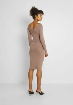 Even&Odd Mujer KNIT V NECK MIDI BODYCON DRESS - Vestido De Tubo - Taupe -Even&Odd Ventas 2024 f973be909d2d4669b216a728c6e180a5