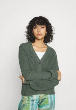 Even&Odd Mujer BUTTON THROUGH CARDIGAN - Chaqueta De Punto - Green