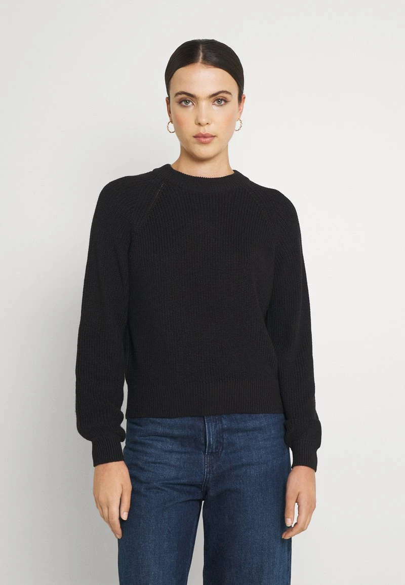 Even&Odd Mujer VOLUME SLEEVE JUMPER - Jersey De Punto - Black 3 Even&Odd Mujer VOLUME SLEEVE JUMPER - Jersey De Punto - Black