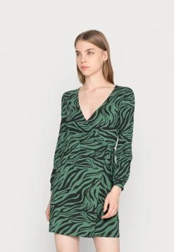 Even&Odd Vestido Ligero - Black/green, Mujer